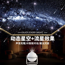 Starry Sky Projector Children's Dynamic Starry Sky Light Bedroom Ceiling Atmosphere Gift Dreamy Meteor Night Light