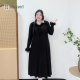 2025 new fat Yingying plus size women's sexy pure lust style black retro feather drape inner dress
