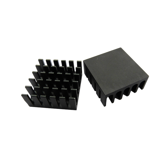 Wgs Black Aluminum Heat Sink 25x25x10mm Radiator Cooling Block