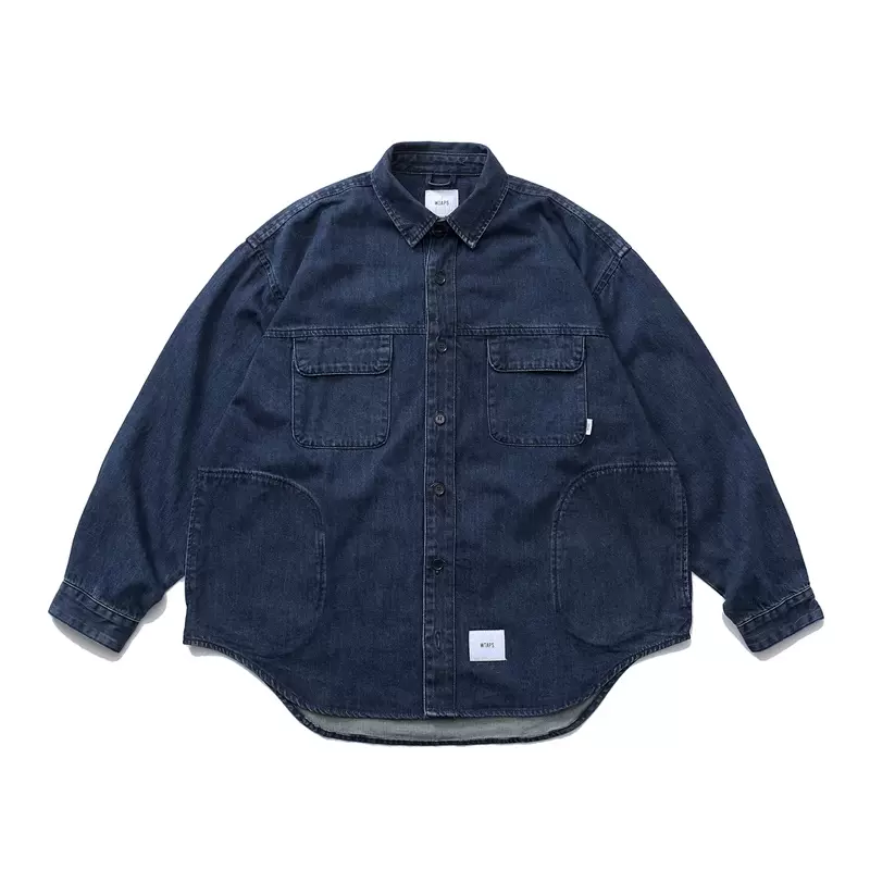 WTAPS CBW /LS/COTTON. DENIM 23SS 日系復古牛仔襯衫夾克外套潮-Taobao