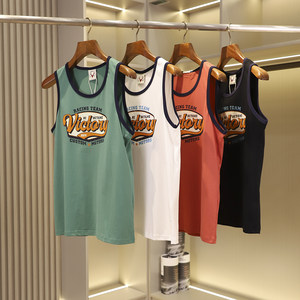 
HK Order ~ 3D Instant Cut ~ Summer Men's Print Pure Cotton Versatile Base Sports Basketball Sleeveless Sweat Vest T-shirt