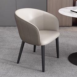 Light Luxury Nordic Modern Minimalist Home Dining Table Chair with Backrest, Hotel High-End Comfortable Office Meeting Negotiation Chair