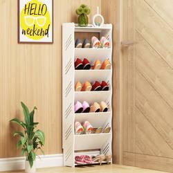 Narrow Gap Shoe Rack, Corner Multi-Layer Storage, Simple Shoe Rack, Corner Space-Saving, Oblique Insertion Shoe Cabinet, Ultra-Thin 17cm
