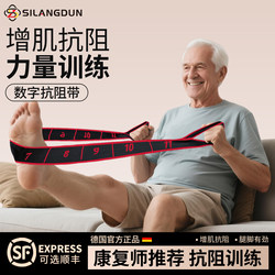 German Resistance Band for Muscle Growth, Digital Resistance Band Specifically for Middle-Aged and Elderly People, Gluteus Maximus Elastic Band, Leg Strength Stretching Training