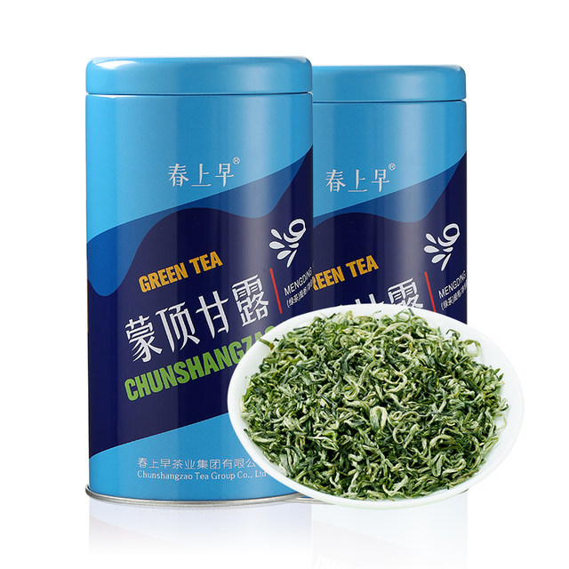 2025 New Tea Special Alpine Green Tea Mengding Ginkgo Bright Pre-Top Tender Sprouts Sichuan Ya'an Spring Tea Canned Tea 250g