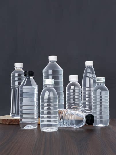 Wensu 500ml プラスチックボトル - 食品グレードPET、蓋付き透明