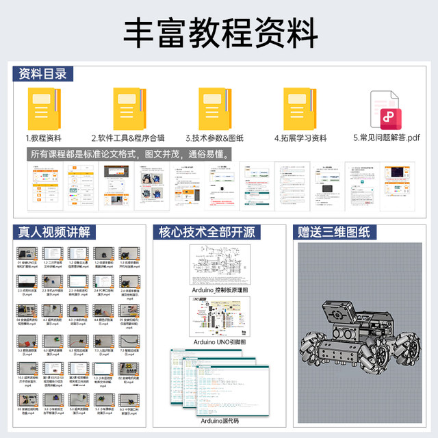 MINIAUTO smart car AI visual recognition open source wheel Arduino uno ...