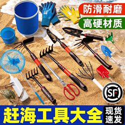 Beach Tool Set for Children, Special Shovel for Digging in the Sand, Clam Rake, Oyster and Crab Grabber, Beach Equipment