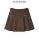 Peacebird Women's New Year Winter Temperament Pleated Skirt A1GED4569