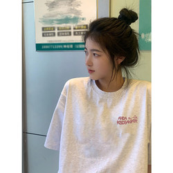 American High Street Style Letter Print Short-Sleeve T-Shirt for Women, Summer 2026 New Loose Design Niche Oversized Top