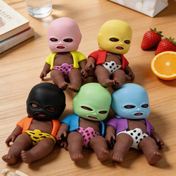 Popular Natasha Little Black Doll Stress Relief Toy Rubber Palm Squeeze Toy Children's Stress Relief Magic Doll Toy