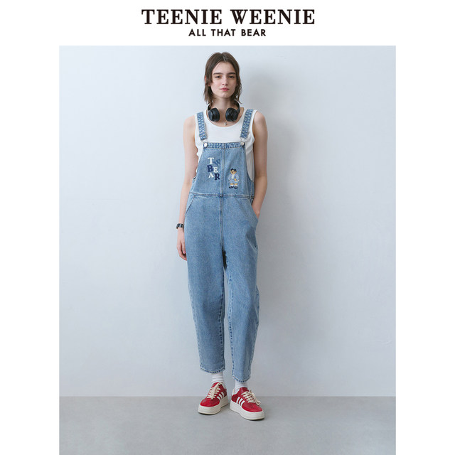 TeenieWeenie Bear Outlet Women's Spring Loose Vibrant Jeans Overalls Pants