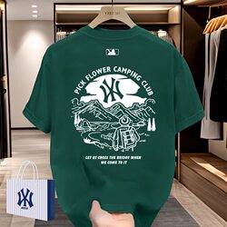 【90% off Special Zone】Outlet Carefully Selects American Trendy Brand Pure Cotton Short-Sleeve Men's Summer Fashion ins Couple's Crew Neck T-Shirt