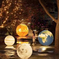 Oumingshi Outdoor Waterproof Moon Lamp Solar-Powered Planet Lamp Landscape Garden Lamp Colorful Planet Decorative Atmosphere Lamp