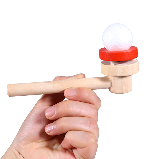 Wooden children's floating ball magic post-80s classic nostalgic balloon blowing ball game sense training toys
