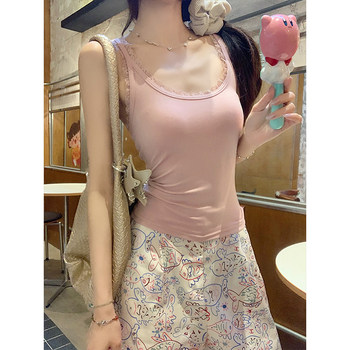 MosesQueen Lace Suspender 2025 Summer Sexy Inner Beautiful Back Hot Girl Vest Women