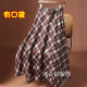 Retro pocket plaid skirt for women 2025 spring and autumn new small high-waisted slim skirt for women