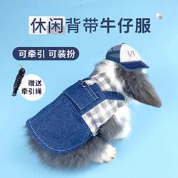 Pet rabbit traction rope hanging ear rabbit clothing accessories dwarf rabbit young rabbit cowboy clothing traction rope rabbit