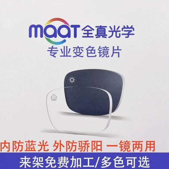 
Fully true photochromic lens 1.67 Customized ultra-thin aspherical high-end gray-colored brown professionally processed lenses