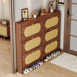 Medieval-Style Ultra-Thin Flip-Top Shoe Cabinet for Home Entrance, New 2025 Popular Storage Cabinet, Integrated Wall-Mounted Shoe Rack
