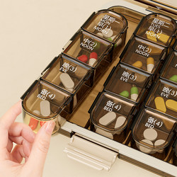 Pill Box Portable Medicine Divider for 7 Days a Week, Medicine Dispensing, Pill-Taking Reminder, Small Medicine Storage Box