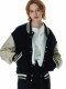 C2H4_Varsity_Jacket Line Combination Layered Baseball Jacket #R008
