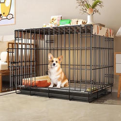 Dog Cage for Small Dogs, Teddy Indoor Cat Cage with Toilet, Medium-Sized Dog Cage for Corgi and Bichon, Household Large Pet Dog Bed