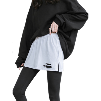 Boxer skirt Female fart curtain with a sweater in the hem of the hem to cover the buttocks with short buttocks
