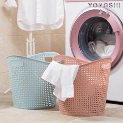 Large Plastic Laundry Basket for Dirty Clothes, Bathroom Laundry Basket, Living Room Toy and Clothing Storage Basket, Dirty Clothes Storage