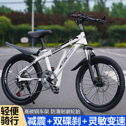 Children's Bicycles for Older Kidsren, Student Bicycles for Boys and Girls Aged 8-15 Years Old 20inch Shock-Absorbing Disc Brake Variable Speed Mountain Bikes