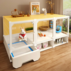 Rabbit Cage for Home Use, Large-Sized Viewing Villa, Pet Rabbit House with Toilet, Indoor Use, Suitable for All Seasons