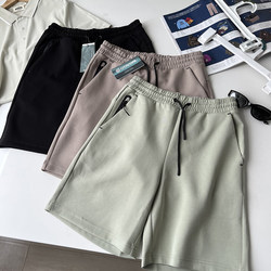 Air cotton fabric, naturally stiff, highly breathable and sweat-wicking, summer men's workwear, sports and casual shorts