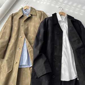 Kitano U home! Pole-grade feel! Slim and stylish Japanese men's fashionable retro single-breasted silhouette coat
