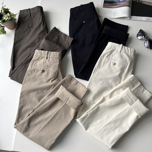 
Kitano Ujia! Japanese men's EZY stretch cotton straight casual nine-point pants BY459704