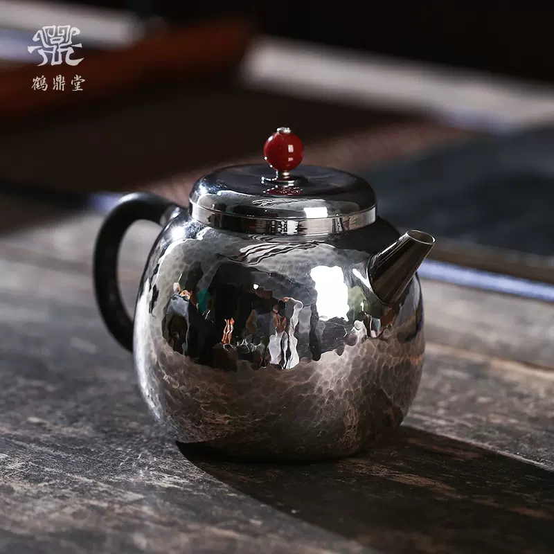 銀製急須 925刻印 銀製急須 114g⁄幅13.7㎝ 東Y7-0807⭐︎2F