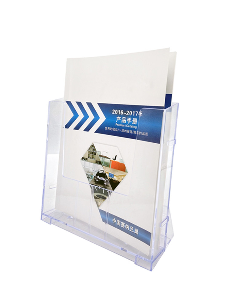 A4 Acrylic Information Rack - Transparent Desktop Display Organizer
