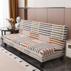 Foldable Sofa Cover, All-Inclusive, Simple Old-Fashioned Armless Sofa Bed Cover, Suitable for Rental Apartments, Living Room, All Seasons, Popular Online