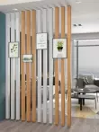 Vách ngăn màn hình lối vào phòng khách lưới tản nhiệt dọc lối vào văn phòng Tường trang trí lối vào bằng hợp kim nhôm trụ dọc vách lam gỗ Màn hình / Cửa sổ