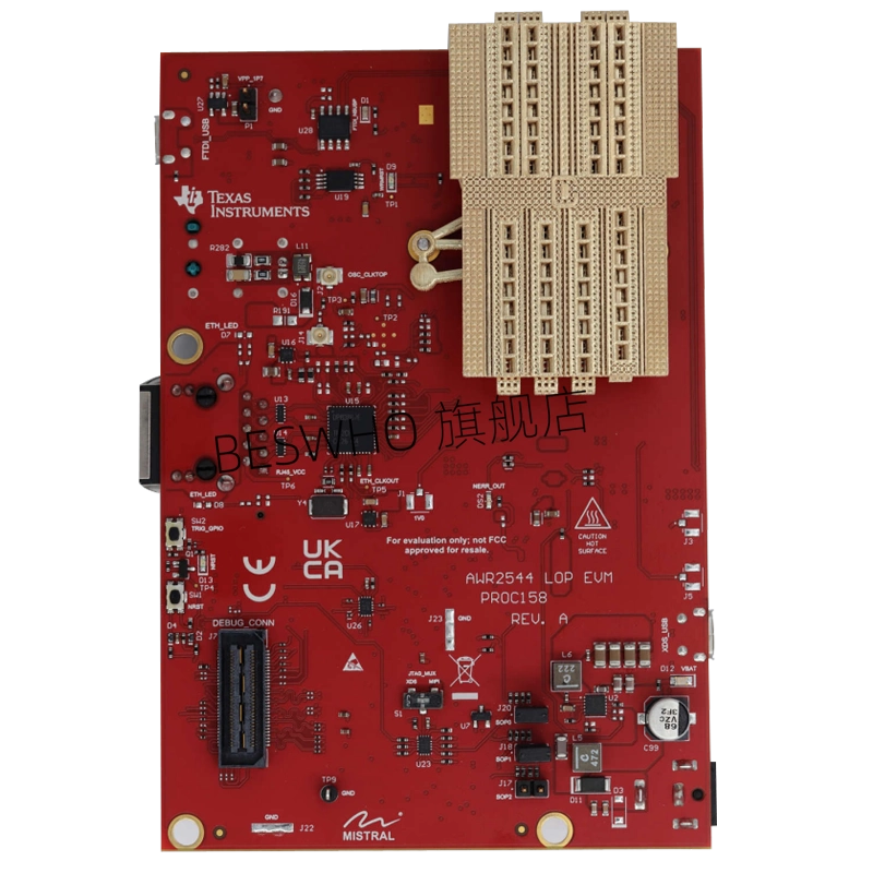 AWR2544LOPEVM TI毫米波雷达开发板76 77Ghz至81GHz高性能SoC模块