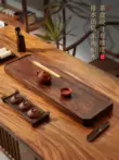 khay gỗ decor Fenyang cao cấp Nam Mỹ quả óc chó màu đen gỗ nguyên khối khay trà Kung Fu văn phòng nhà bộ trà pha khô bàn thoát nước lưu trữ muỗng gỗ Tấm