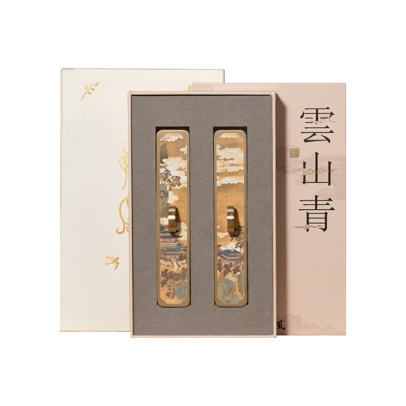 張小鳳吉光鳳羽鎮尺文房四寶鎮紙尺黃銅書法壓紙創意擺件高端毛筆