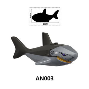 
Suitable for LEGO Super Agent Mechanical Big Shark Animal Mount Scene Assembled Building Blocks Doll Toy AN003
