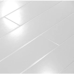 Reinforced Composite Wood Flooring 8mm Pure White Glossy Floor Commercial Renovation Flooring Exhibition Sales Factory Direct Sales