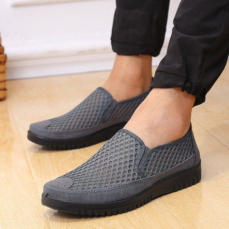 Men's Summer Mesh Shoes Old Beijing Style Casual Breathable Work