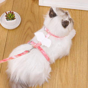 
Cat leash prevents breaking and I-shaped wings to prevent loss of walking cat leash pet puppy kitten leash