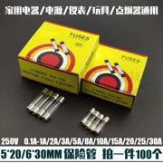 Ống cầu chì thủy tinh 5*20 6*30 250V 0.5A 1A 2A 3A 4A 5A 10A 15A 20A30A