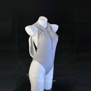 
Be my cat, dirty rabbit~sexy sports style cute sweatshirt cat girl outfit soft and cute big backless jumpsuit