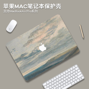 Oil painting style 2025 suitable for macbookpro16 protective case M4 Apple Mac notebook macbookair13 computer case pro14-inch accessories M3 transparent sticker 15 silicone film M2
