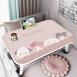 Kuromi Bed Small Table Study Desk Foldable Computer Desk Dormitory Student Writing Desk Home Bedroom Bed Sitting Floor Bay Window Lazy Laptop Stand Large Office Small Table Board