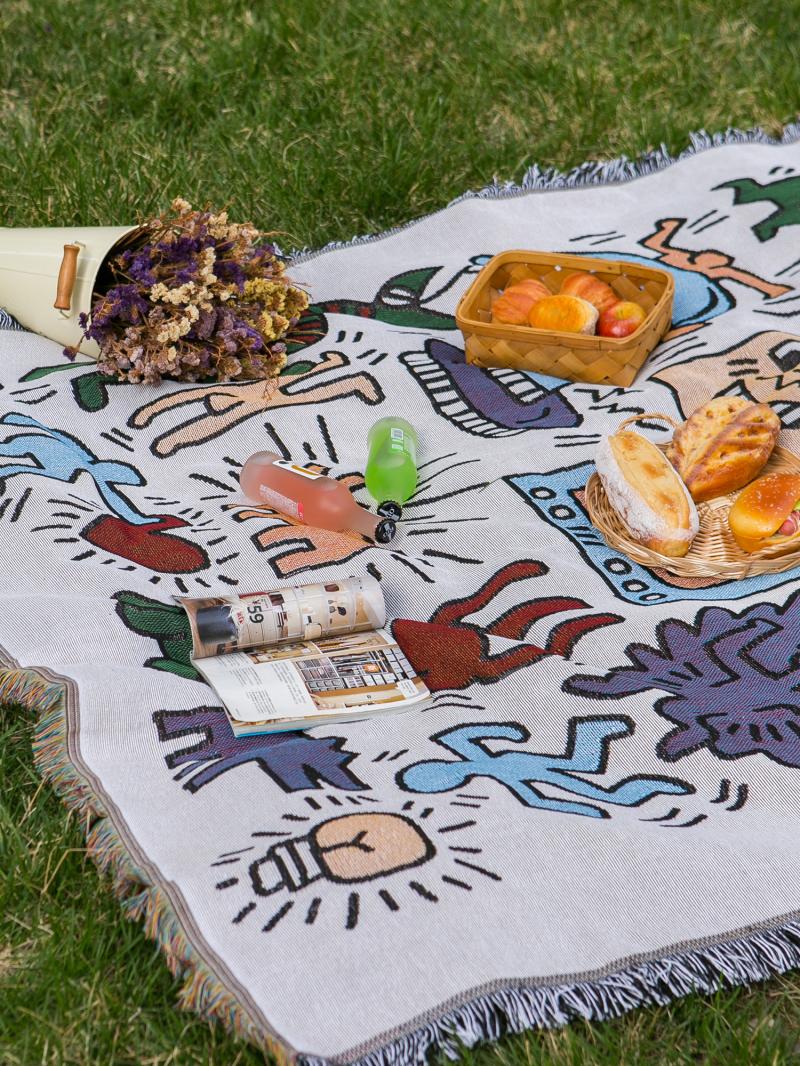 Dongbai グラフィティ ピクニック ブランケット - 防水